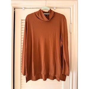 Eileen Fisher Women's Rust Cowl Neck Sweater